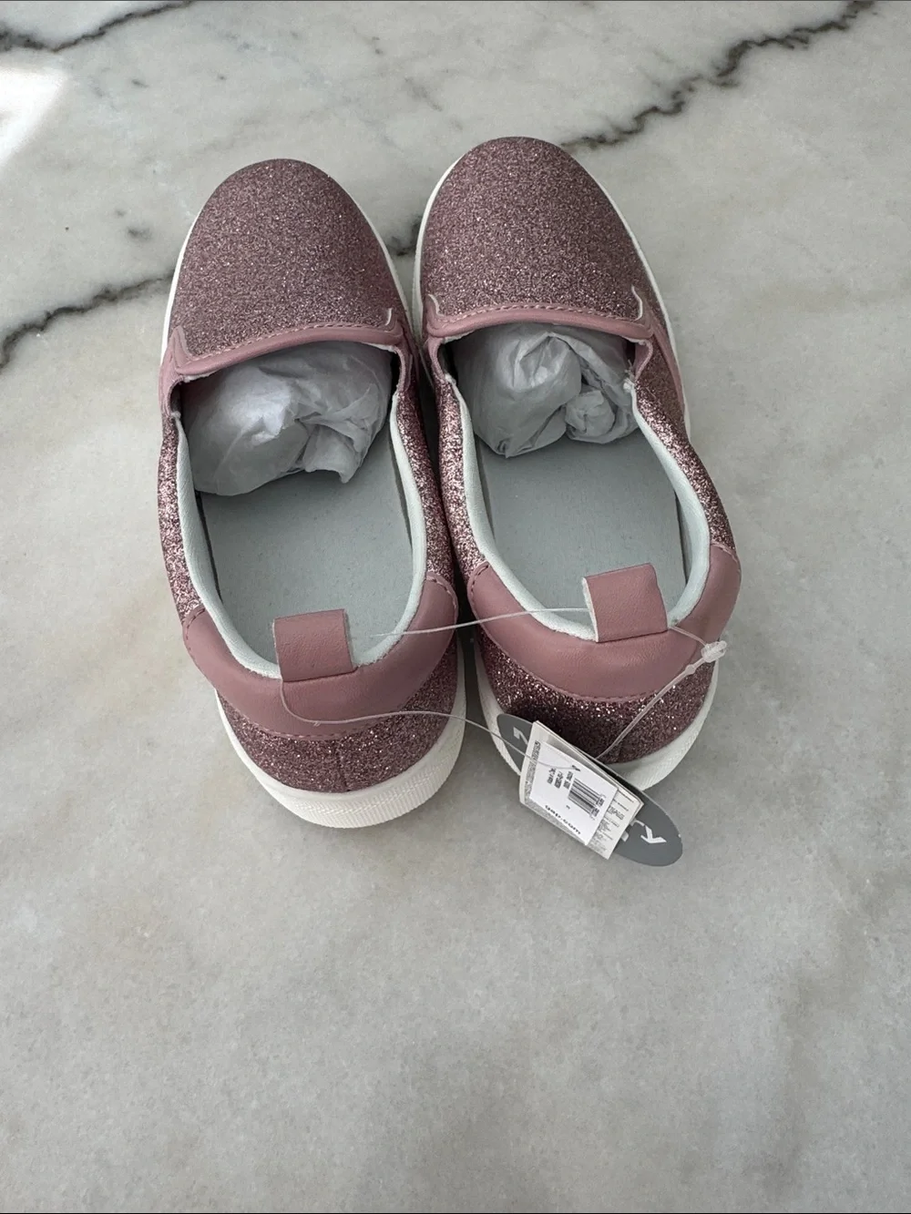 GAP Girls Pink Glitter Slip-On Sneakers